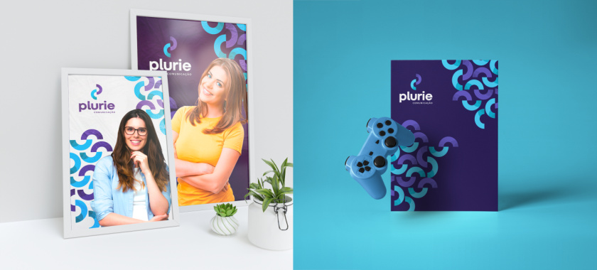 Plurie 品牌vi形象設(shè)計，兩個半圓相交