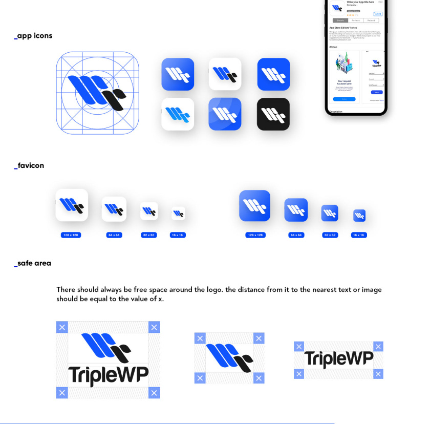 TripleWP wordpress模板網站科技公司logo設計與vi設計，科技藍色風格