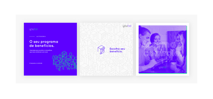 yoube 個性化福利網絡平臺品牌logo設計vi設計，裝在盒子中的物品福利