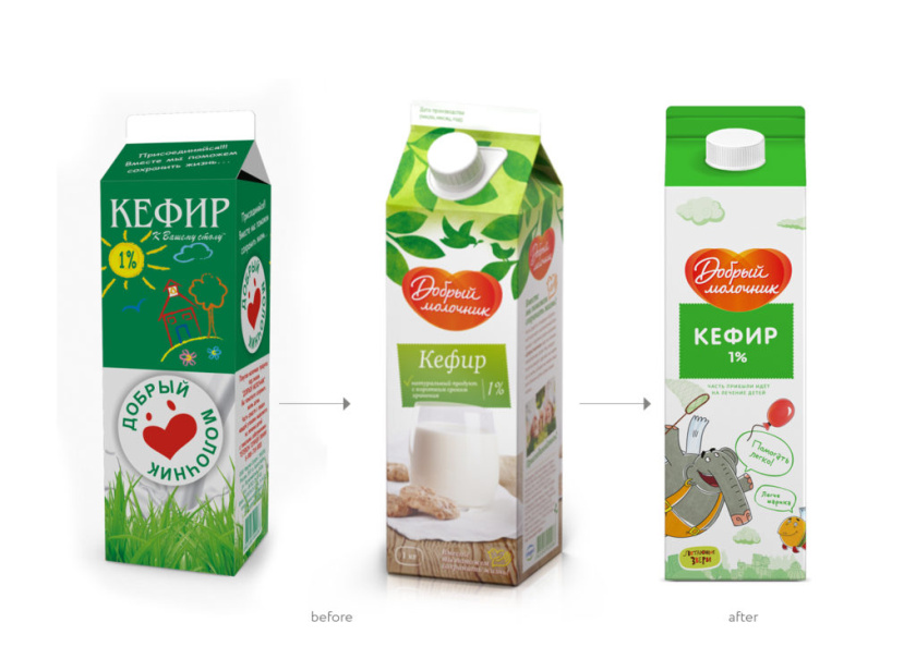 好牛奶人乳制品牛奶包裝設計，飛行野獸插畫反應”購買牛奶幫助孩子“的公益初心