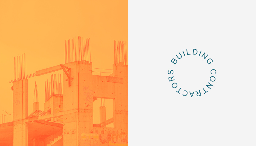 Zethla 建筑公司logo設(shè)計vi設(shè)計，正方形被斜切出字母Z+藍(lán)橙工業(yè)配色