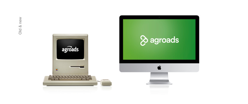 Agroads 農(nóng)業(yè)電子商務品牌logo設計，字母a+g，綠色線條logo