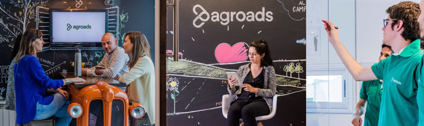 Agroads 農(nóng)業(yè)電子商務品牌logo設計，字母a+g，綠色線條logo