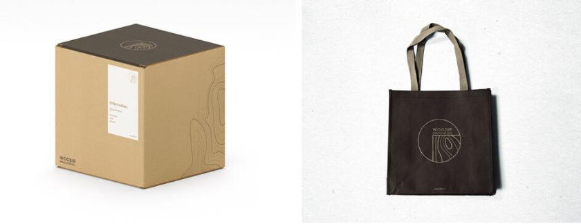 Woodie 高端家具制造品牌logo設(shè)計(jì)vi設(shè)計(jì) ”木紋元素“