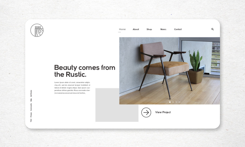 Woodie 高端家具制造品牌logo設(shè)計(jì)vi設(shè)計(jì) ”木紋元素“