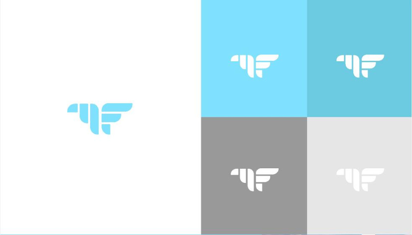 Freedom 旅游公司logo設計vi設計，輕快的淺藍色風格