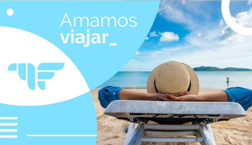 Freedom 旅游公司logo設計vi設計，輕快的淺藍色風格