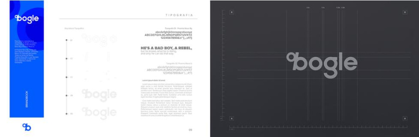 Bogle金融科技公司logo設計vi設計，首字母B改造成百分號%的形狀