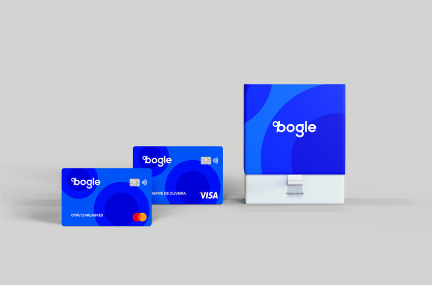 Bogle金融科技公司logo設計vi設計，首字母B改造成百分號%的形狀