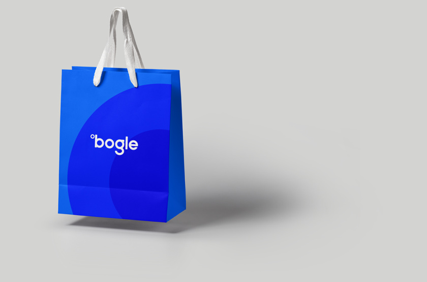 Bogle金融科技公司logo設計vi設計，首字母B改造成百分號%的形狀