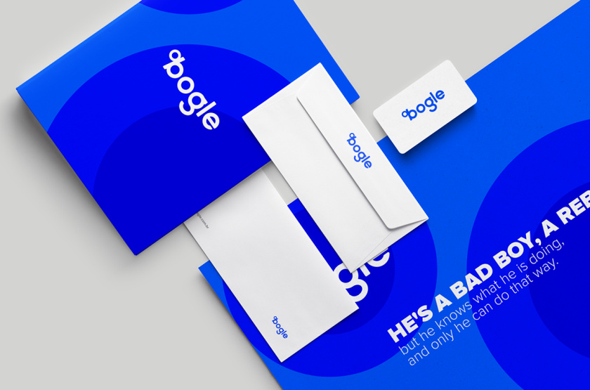 Bogle金融科技公司logo設計vi設計，首字母B改造成百分號%的形狀