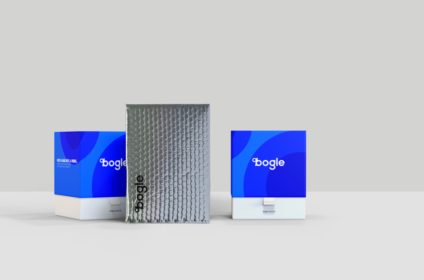 Bogle金融科技公司logo設計vi設計，首字母B改造成百分號%的形狀