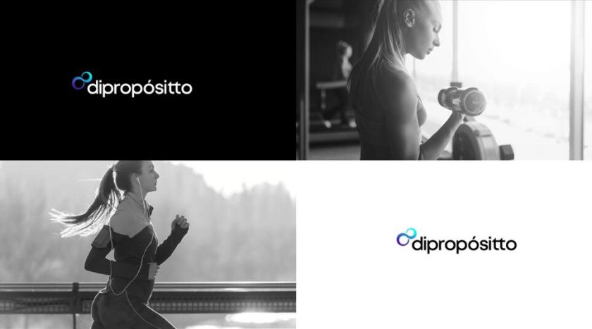 dipropósito 健身會所品牌視覺形象設計vi設計，活力動感的漸變色風格