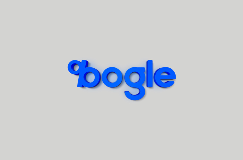 Bogle金融科技公司logo設計vi設計，首字母B改造成百分號%的形狀