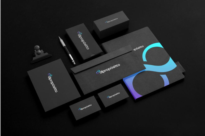 dipropósito 健身會所品牌視覺形象設計vi設計，活力動感的漸變色風格