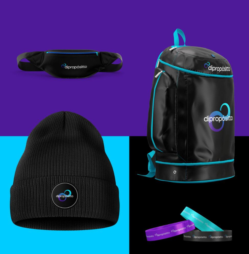 dipropósito 健身會所品牌視覺形象設計vi設計，活力動感的漸變色風格