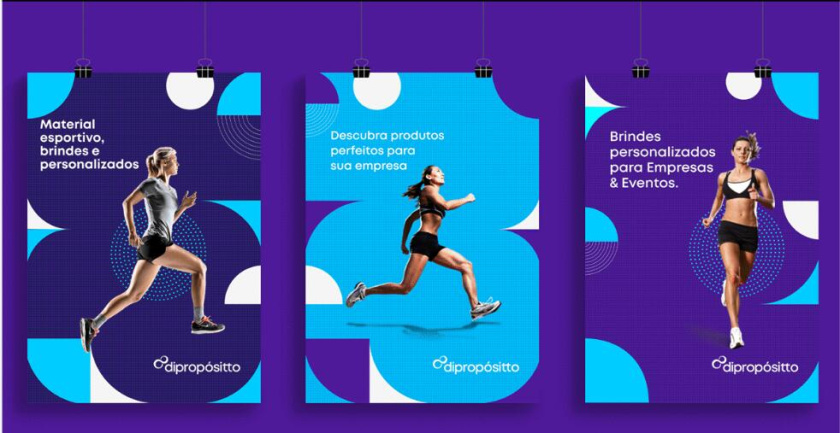 dipropósito 健身會所品牌視覺形象設計vi設計，活力動感的漸變色風格