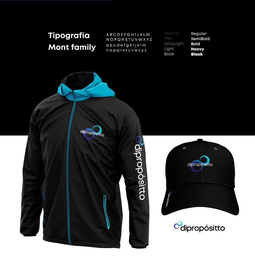 dipropósito 健身會所品牌視覺形象設計vi設計，活力動感的漸變色風格