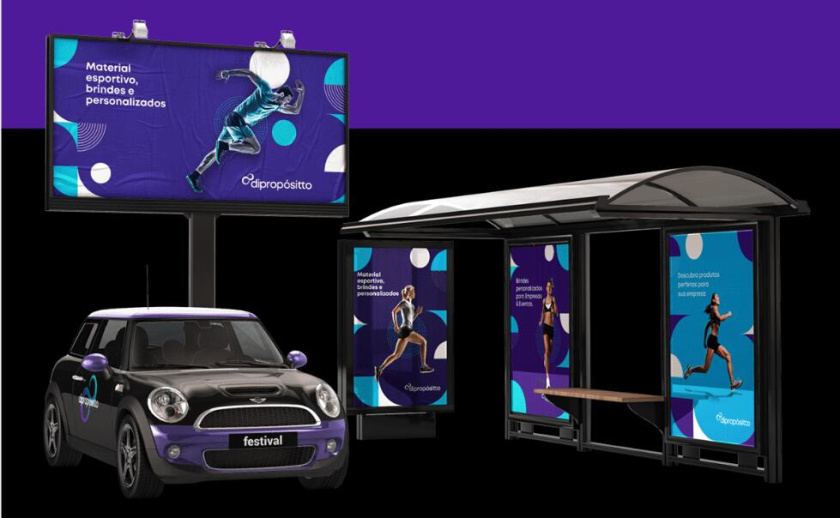 dipropósito 健身會所品牌視覺形象設計vi設計，活力動感的漸變色風格