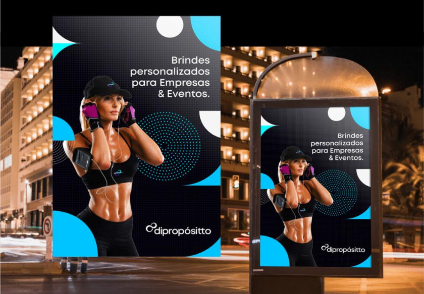 dipropósito 健身會所品牌視覺形象設計vi設計，活力動感的漸變色風格