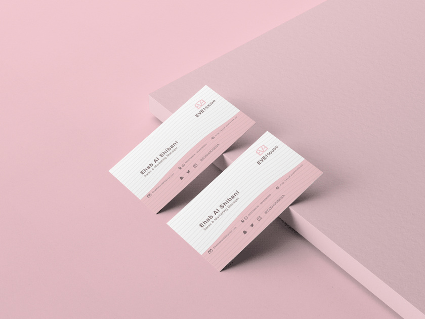 Eve House 家居用品品牌logo設計vi設計，追求設計感的女性粉色風格