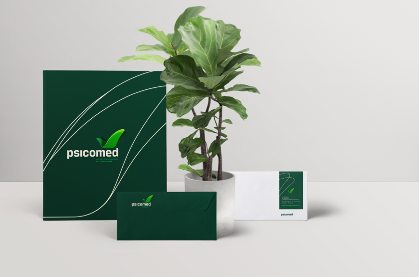 Psicomed 醫院品牌形象設計logo設計vi設計，高端與富有生命力