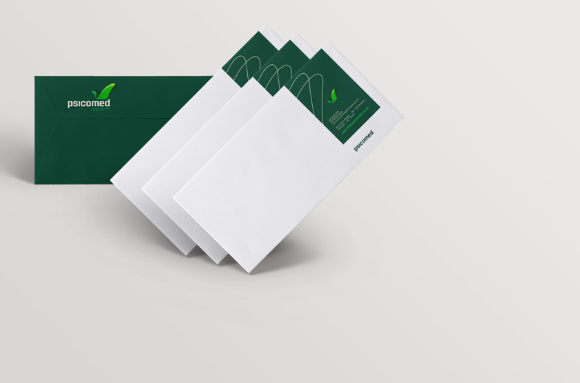 Psicomed 醫院品牌形象設計logo設計vi設計，高端與富有生命力