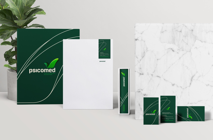 Psicomed 醫院品牌形象設計logo設計vi設計，高端與富有生命力