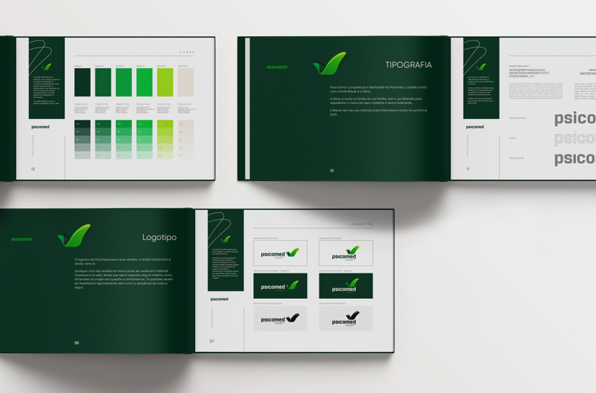 Psicomed 醫院品牌形象設計logo設計vi設計，高端與富有生命力