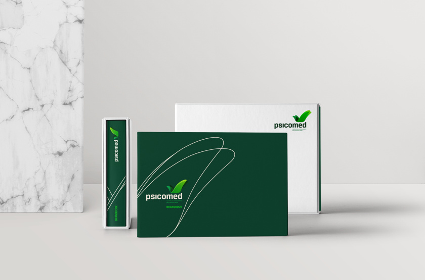 Psicomed 醫院品牌形象設計logo設計vi設計，高端與富有生命力