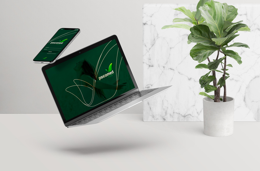 Psicomed 醫院品牌形象設計logo設計vi設計，高端與富有生命力