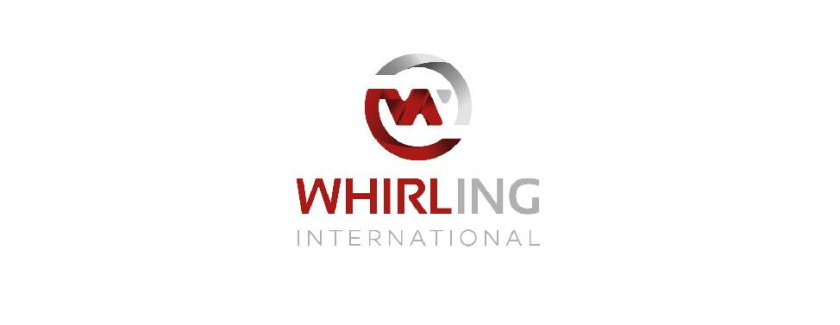 Whirling 工業機械水泵產品品牌logo設計vi設計，褐色立體圓形+字母W