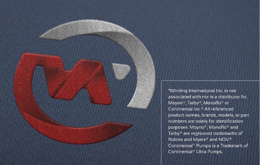 Whirling 工業機械水泵產品品牌logo設計vi設計，褐色立體圓形+字母W