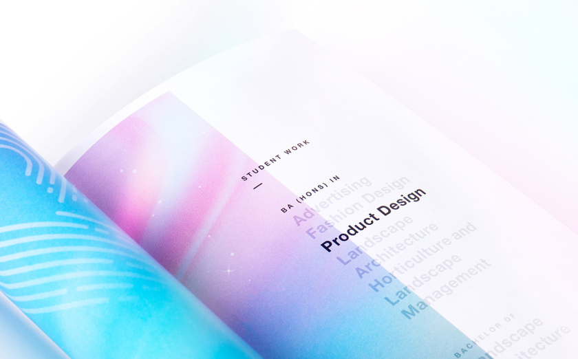 NOVA諾瓦-泰伊設計畢業展項目畫冊設計，全息箔漸變色印刷效果