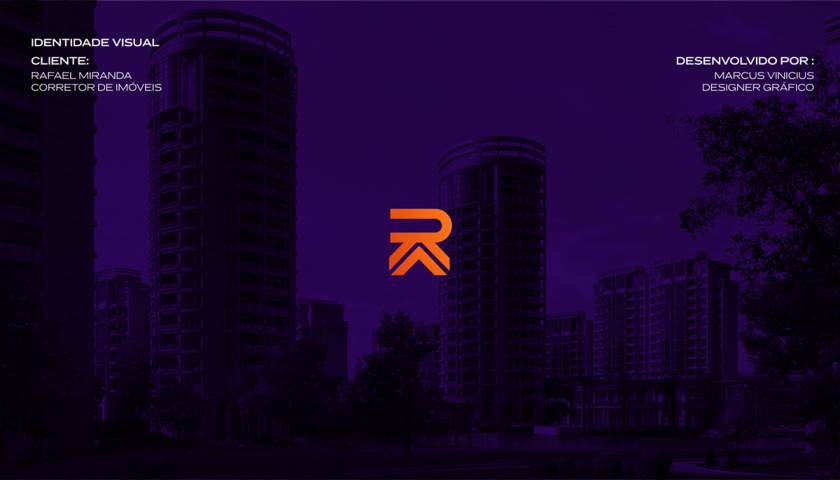 Rafael Miranda 房地產(chǎn)經(jīng)紀(jì)公司logo設(shè)計vi設(shè)計，字母R+房子組成