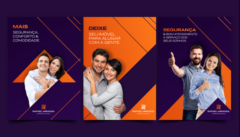 Rafael Miranda 房地產(chǎn)經(jīng)紀(jì)公司logo設(shè)計vi設(shè)計，字母R+房子組成