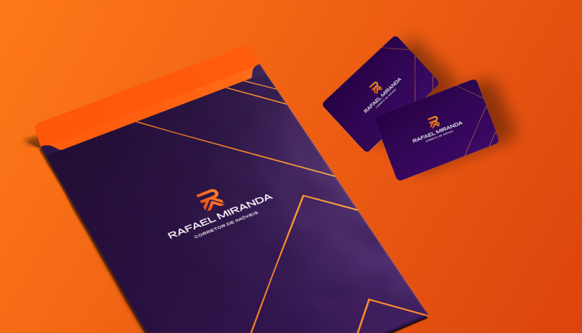 Rafael Miranda 房地產(chǎn)經(jīng)紀(jì)公司logo設(shè)計vi設(shè)計，字母R+房子組成