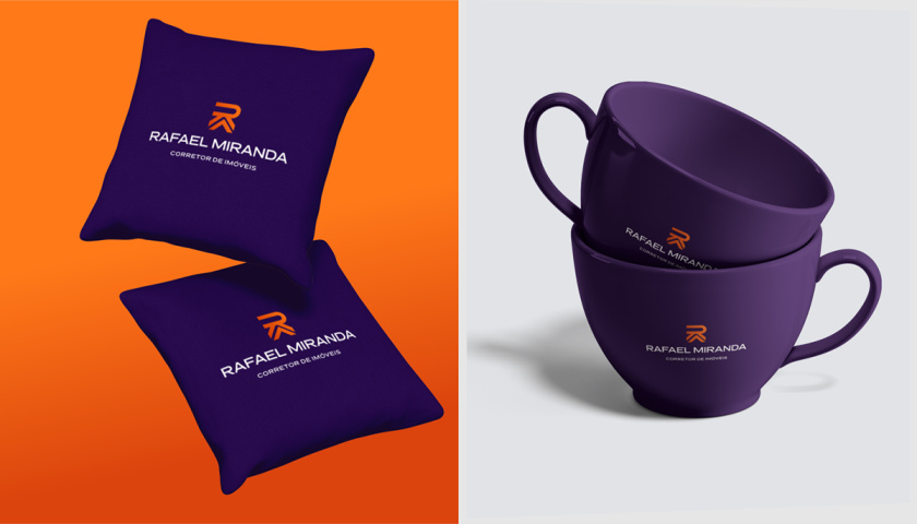 Rafael Miranda 房地產(chǎn)經(jīng)紀(jì)公司logo設(shè)計vi設(shè)計，字母R+房子組成