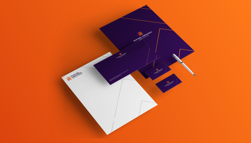 Rafael Miranda 房地產(chǎn)經(jīng)紀(jì)公司logo設(shè)計vi設(shè)計，字母R+房子組成