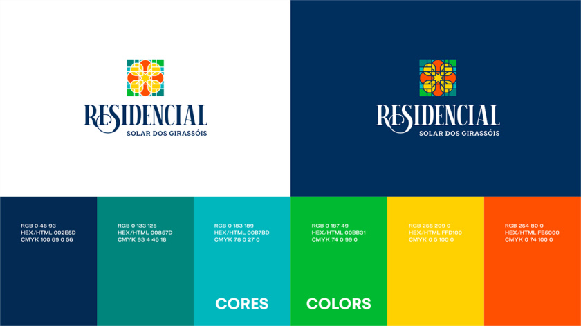 Residencial高端住宅地產(chǎn)logo設(shè)計vi設(shè)計，教堂+太陽+想日款+馬賽克元素