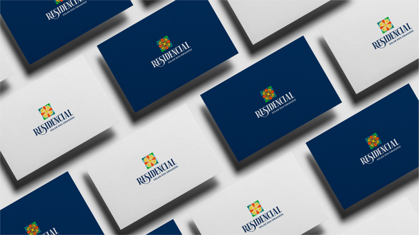 Residencial高端住宅地產(chǎn)logo設(shè)計vi設(shè)計，教堂+太陽+想日款+馬賽克元素