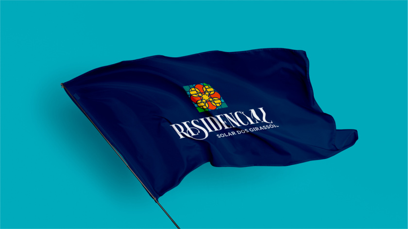 Residencial高端住宅地產(chǎn)logo設(shè)計vi設(shè)計，教堂+太陽+想日款+馬賽克元素