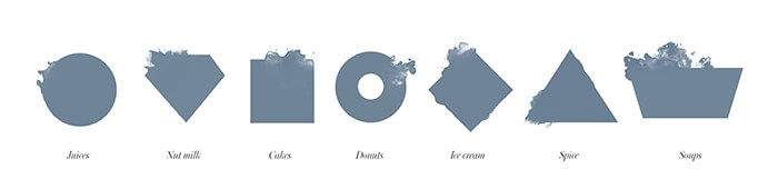 FoodSpa健康排毒果汁食品包裝設計，自然水彩配色方案