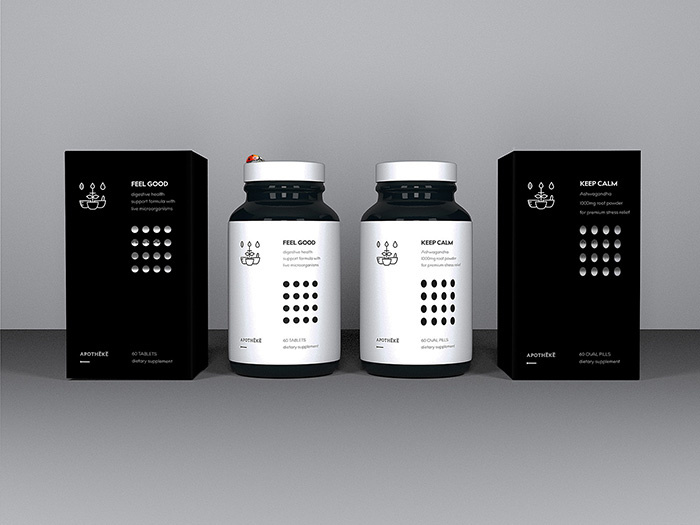 apotheca藥品包裝設(shè)計——藥品形狀排列元素