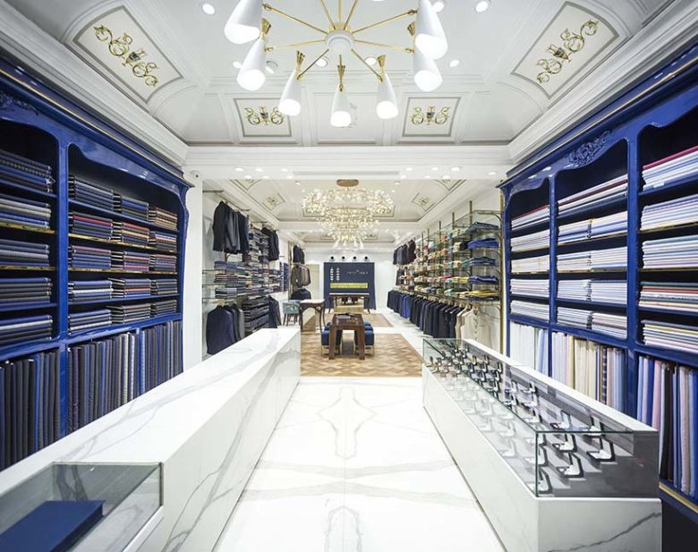 The Good Suit Co 男士服飾店鋪空間設計,奢華與溫馨的新藍色古典主義