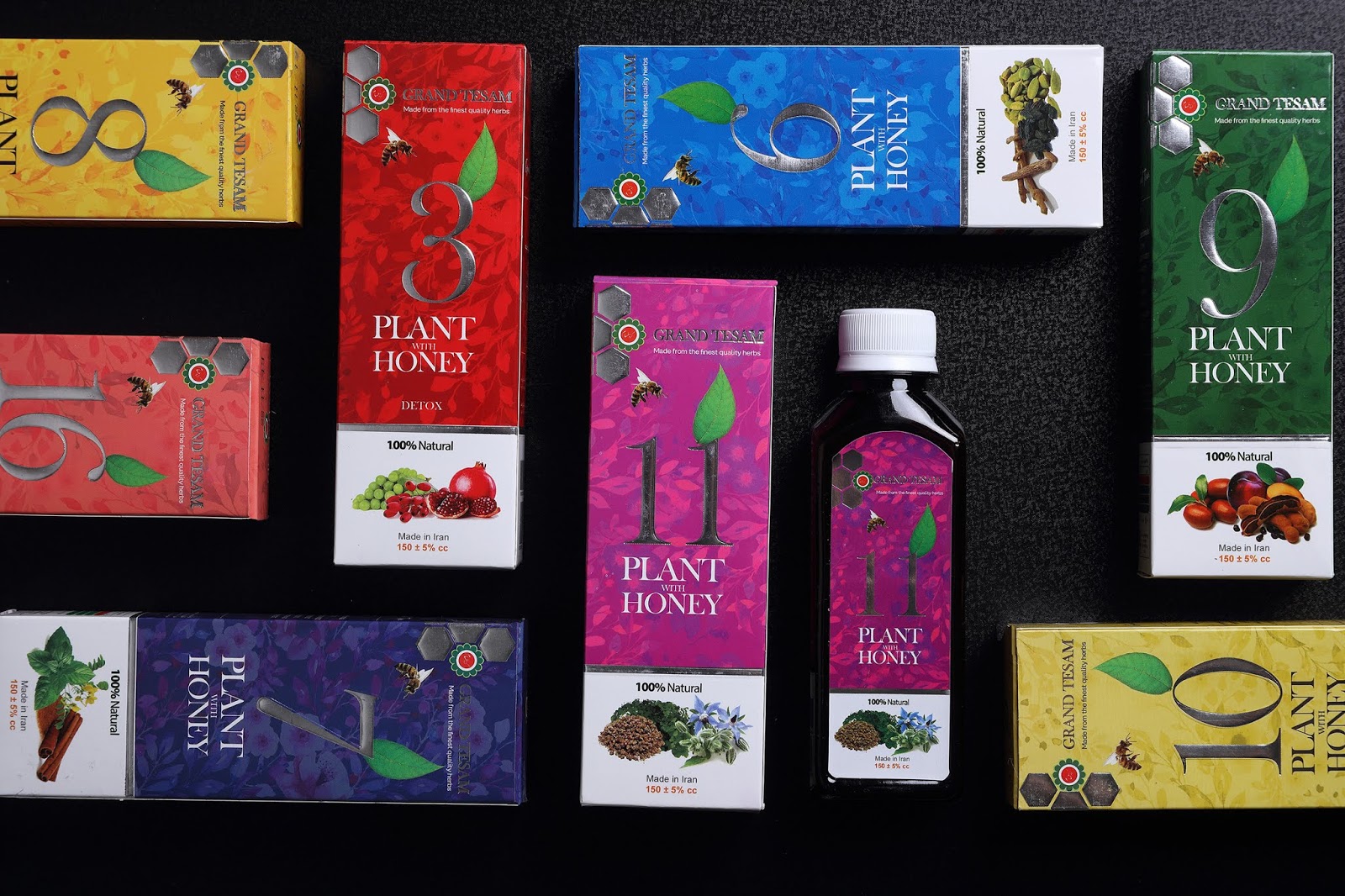 Tesam 草本蜂蜜蜂糖漿包裝設計“數字篇”