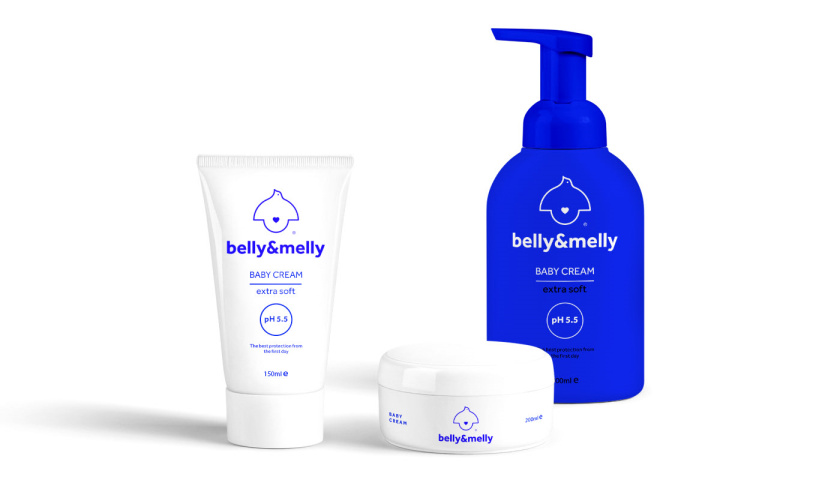 belly&melly 母嬰用品品牌logo設計vi設計，小鳥+燈泡+心形