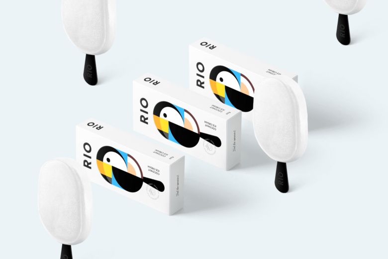 RIO冰淇淋棒冰冷飲包裝設計“巨嘴鳥插畫設計”款