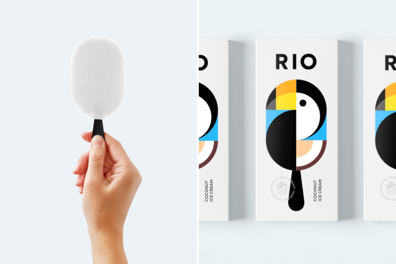 RIO冰淇淋棒冰冷飲包裝設計“巨嘴鳥插畫設計”款