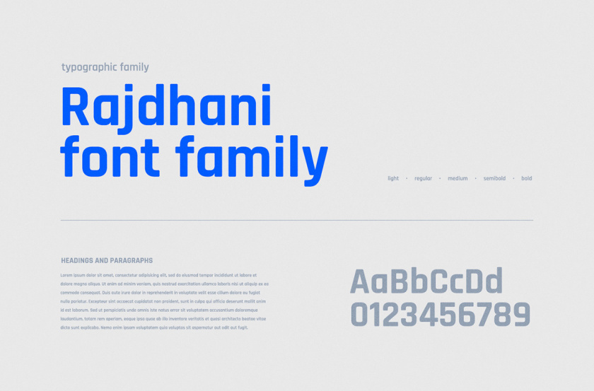 Blue 5 Solutions 科技公司企業品牌形象vi設計,,幾何同色系藍色色塊輔助圖形